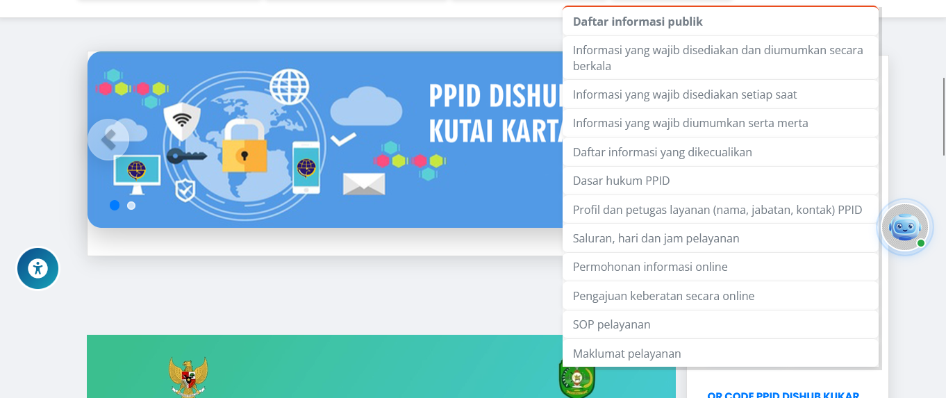 1. Struktur Menu Navigasi: Maklumat Pelayanan